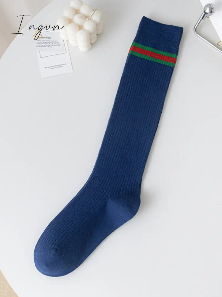 Ingvn - Fashion College Style Striped Stockings Accessories