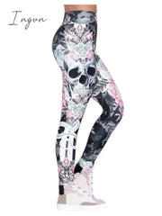 Ingvn - Multicolor Black Pink Halloween Print S M L XL XXL