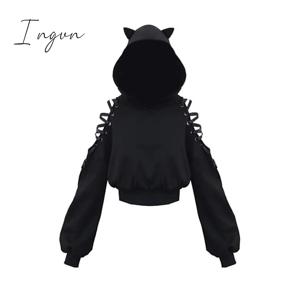 Ingvn - Gothic Lolita skirt female S-XL multi-size autumn and winter high waist lace-up short check wool skirt mini ballet skirt