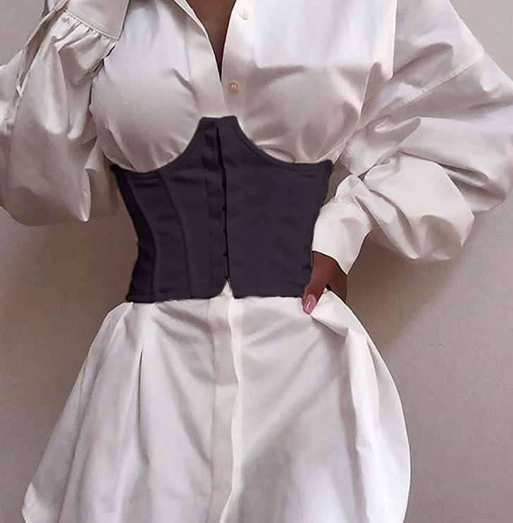 Women Ultra Super Wide Belt Elastic Corset Belt Fashion Wide Waist Belt Ladies Clothing Accesoories Female Decorations White