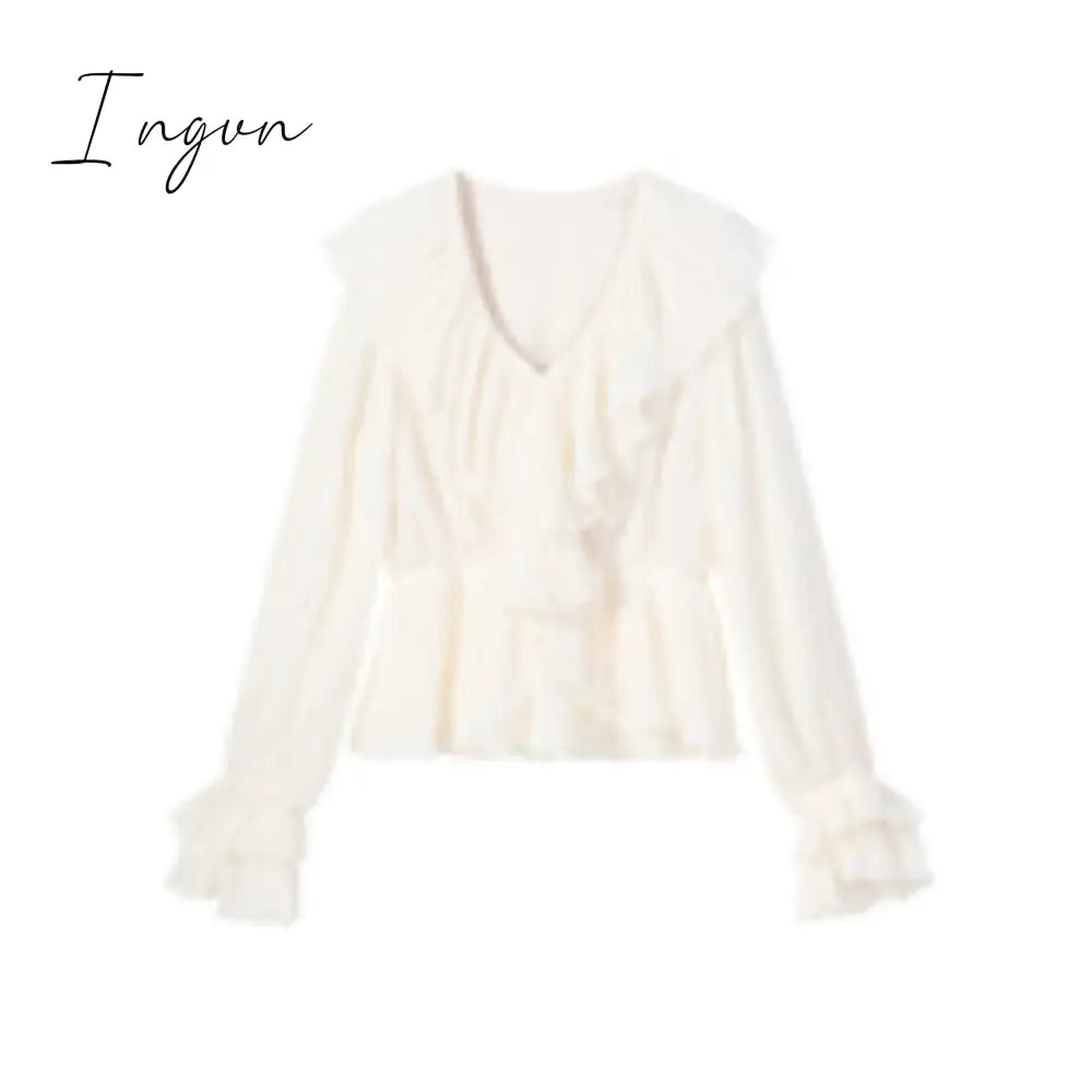 Ingvn - Pure Color French Elegant Dress Woman Long Sleeve Fairy Midi Dress Casual 2023 Summer Slim Party One Piece Dress Korean Design