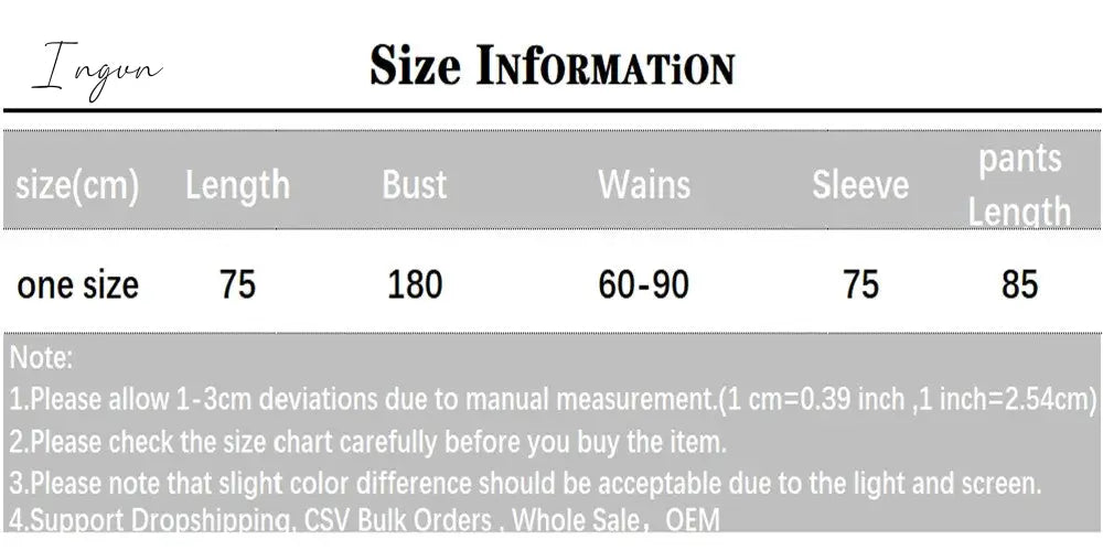 Ingvn - Women's Dress Spring Retro Print Casual Set Design Batwing Sleeve Single Breasted Blouse+High Waist Long Pants Two Piece Suits