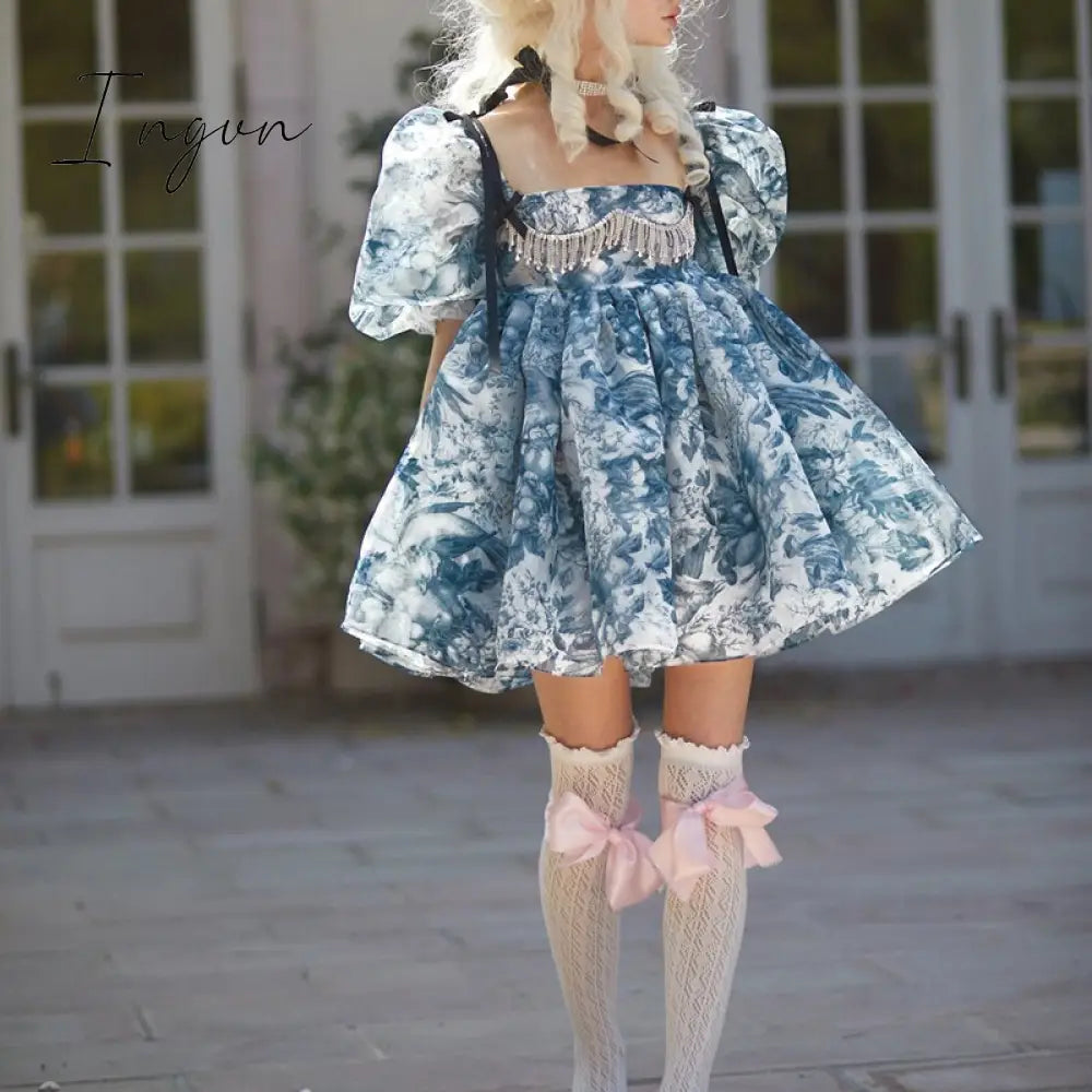 Ingvn - Printed digital new French dress