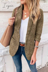 Ingvn -  Casual Slim Suit Jacket Tops(4 Colors)