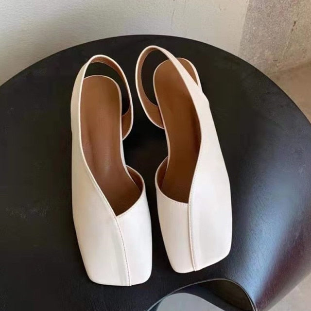 Bailehou 2026 New Flat Shoes Women Square Toe Ballerina Slip on Loafers Flat Heel Ladies Shallow Mouth Casual Shoes Zapatos Muje