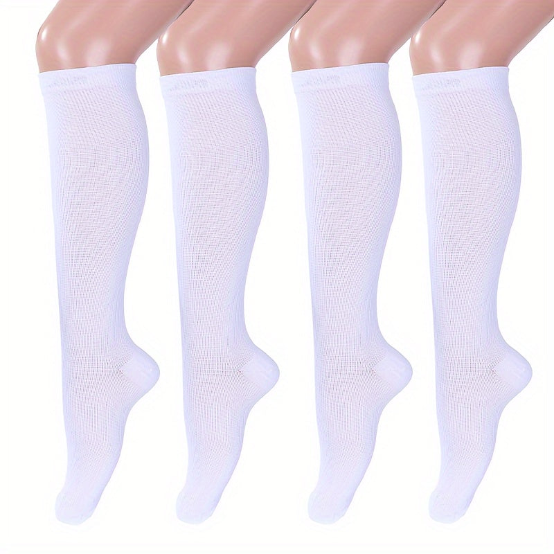 4 Pairs Copper Compression Socks For Women And Men Circulation Support For Medical, Running, Nursing, Athletic