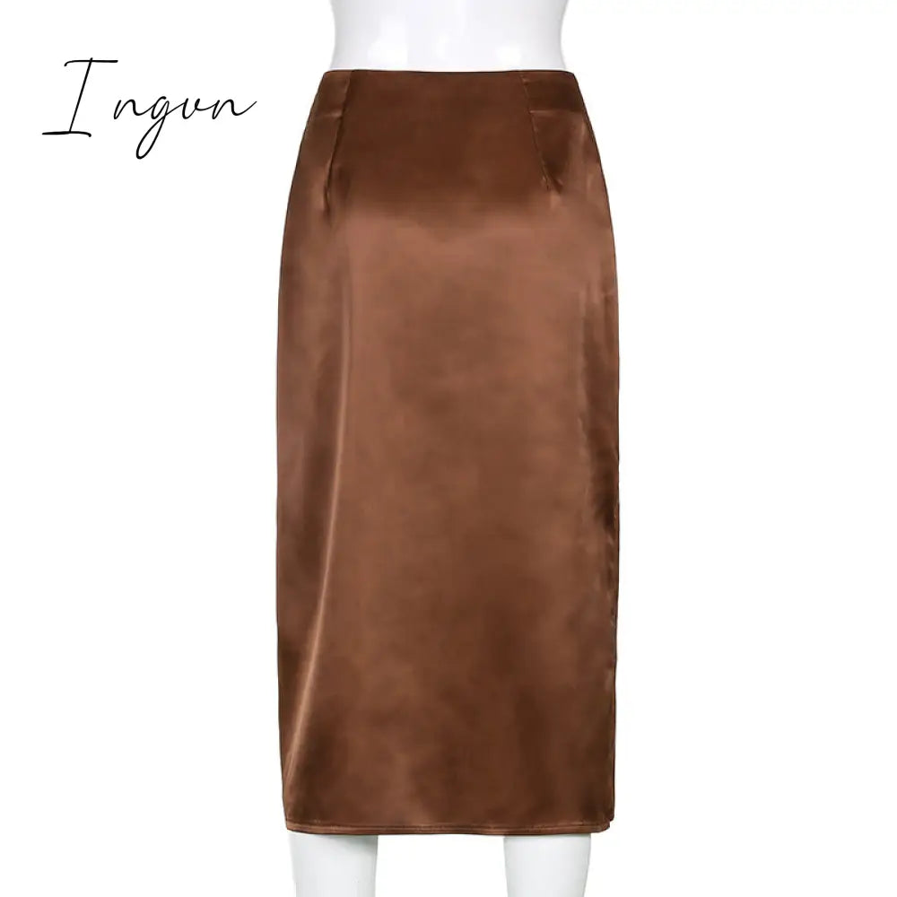 Ingvn - Autumn Fairy Grunge Long Tulle Skirts Women Kawaii Plaid Black Skirt Harajuku Low waisted Skirt Korean Fashion