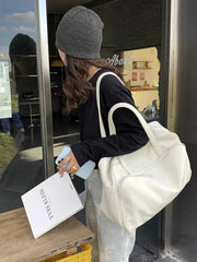 Ingvn  Women Japanese Casual Shoulder Underarm Bag Trendy Large Capacity Totes Female Design Texture Soft PU Travel Handbag Bags