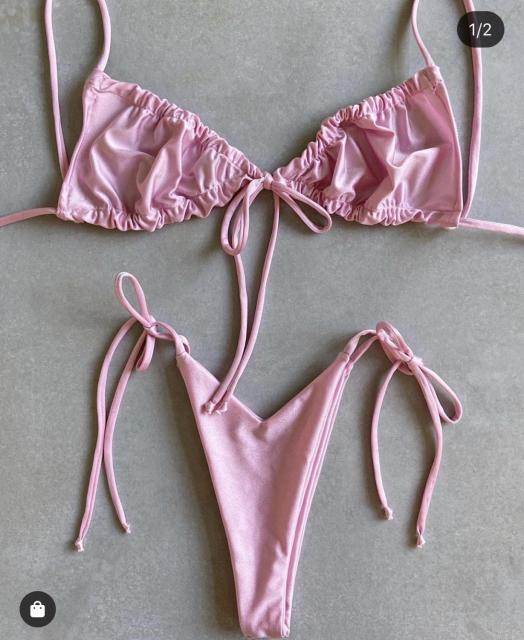 Low Waist Bikini Triangle Swimwear Female String Swimsuit Women Print 2 Piece Suit Push Up Bathing Suit Swim Suit New