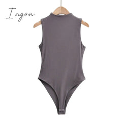 Ingvn - Summer outfits for women elegant bodysuit women sexy bodycon bodysuits black sleeveless one piece outfit women fashion