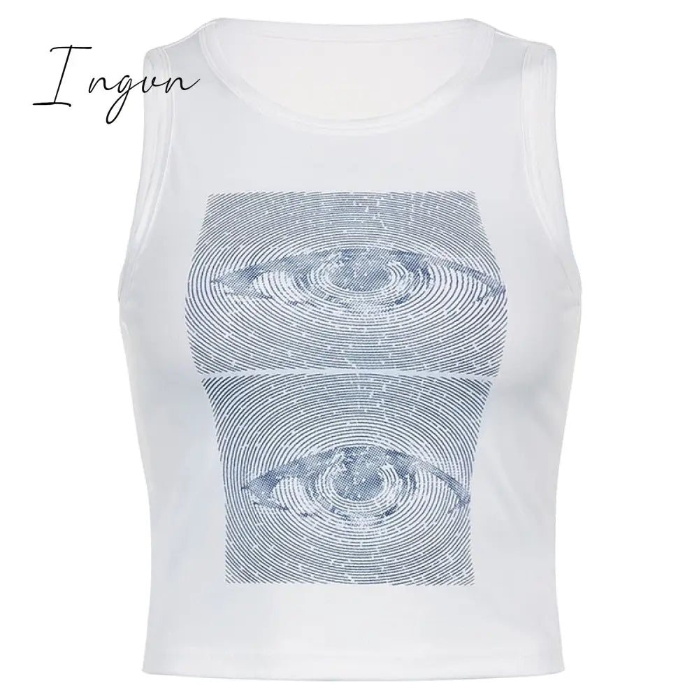 Ingvn - 80s fashion 21 Style Sexy Vintage Strappy Y2K Halter Crop Top Women Summer 90s Backless Cami Tops Tees Ladies Fashion Fitness Camisole Party