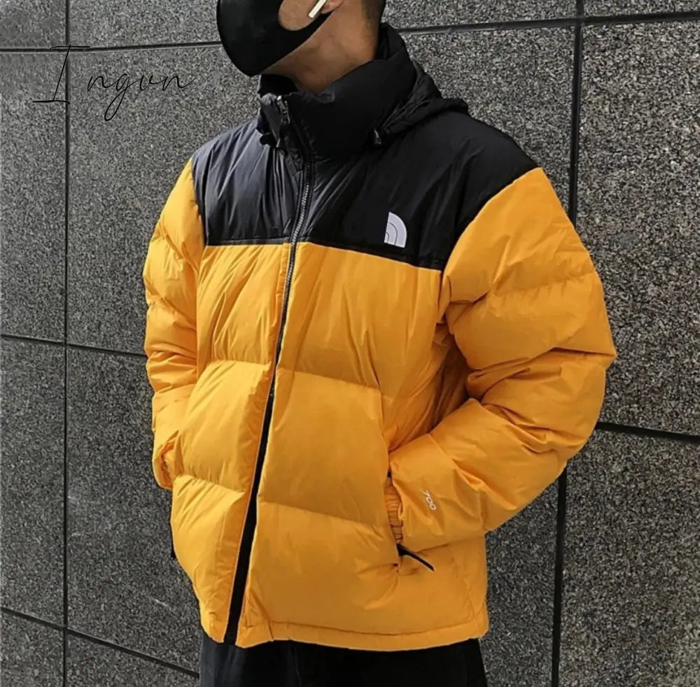 Ingvn - winter new couple outfit down jacket men's and women's trendy version of men's white duck down down jacket
