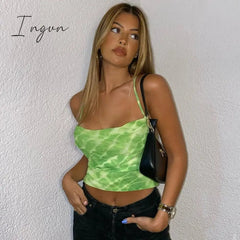Ingvn - 80s fashion 21 Style Sexy Vintage Strappy Y2K Halter Crop Top Women Summer 90s Backless Cami Tops Tees Ladies Fashion Fitness Camisole Party