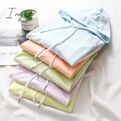 Ingvn - Spring and Autumn New Female Japanese Small Fresh Gradient Long-sleeved Sweatshirt Raglan Sleeves Student Wild Hoodie