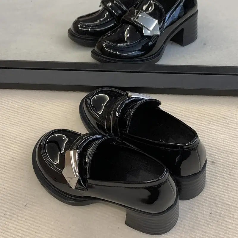 Ingvn  Women's Shoes Gothic Slip On Loafers Female Footwear Japanese Style Lolita Black Mary Jane Shoe Trends  Offers Stylish