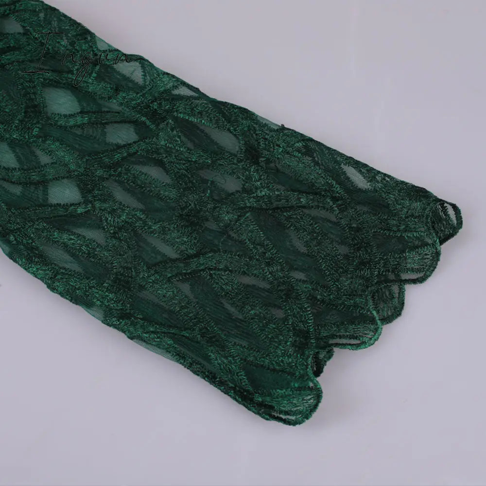 Ingvn - Party Dresses Plus Size Women's Summer Dress for Women Elegant Sequin Green Bodycon Dress Evening Wedding Outfits 4XL 5XL