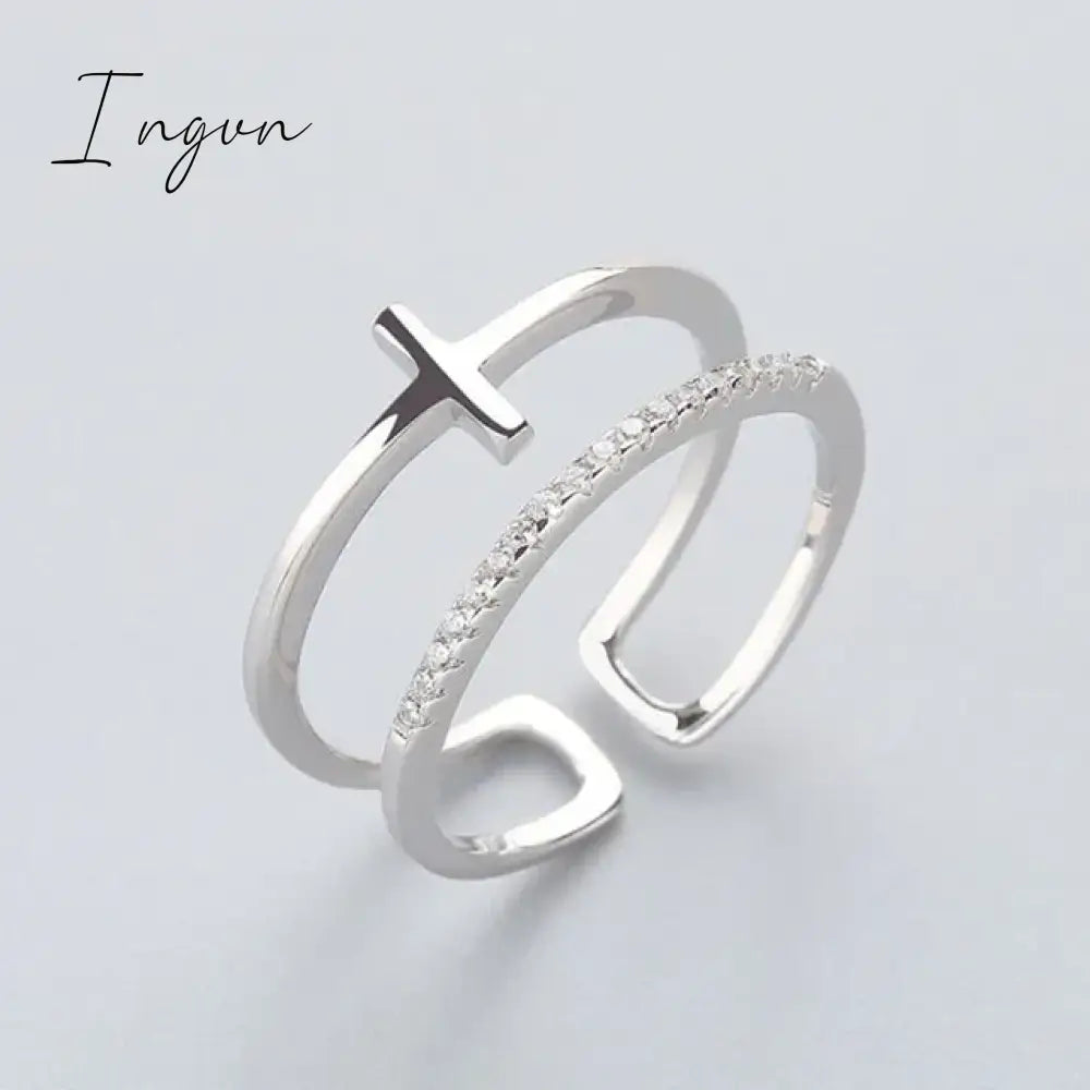 Simple Fashion Silver Color Feather Dolphin Adjustable Ring Exquisite Jewelry Ring For Women Party Wedding Engagement Gift
