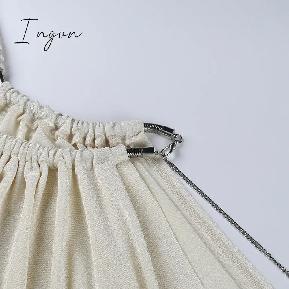 Ingvn - Sexy Asymmetric CutOut One Shoulder High Split Long Maxi Dresses for Women Fashion Party Vacation Outfits