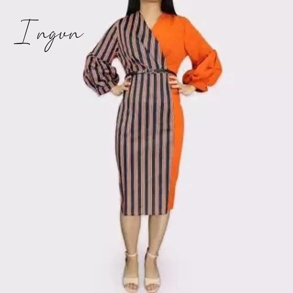 Ingvn - new summer elegent fashion style african women plus size knee-length dress L-3XL