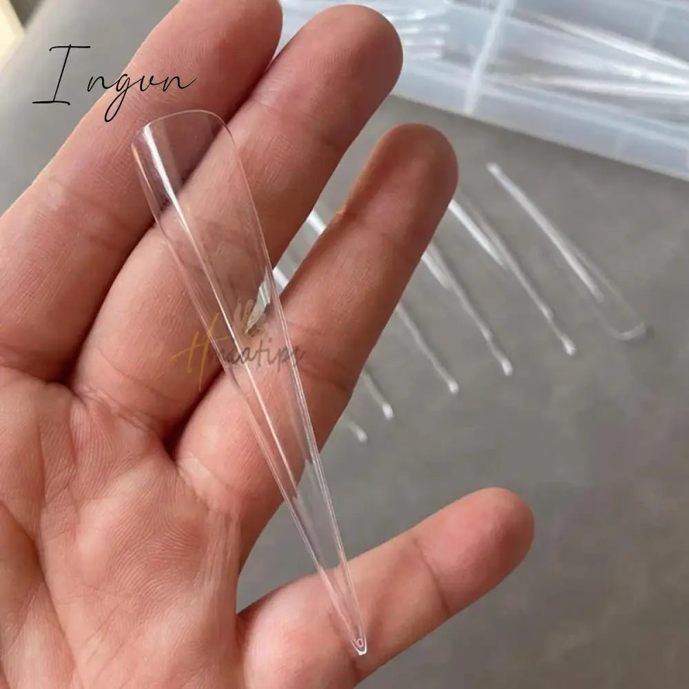 5Xl Extreme Long Stiletto Nails Full Cover Nails Artificial Acrylic False Nail Tips Press on Manicure Tool Accessories