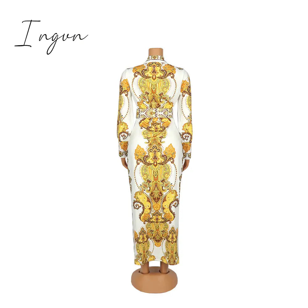 Ingvn - Long Maxi Dress  African Dresses For Women Dashiki Plus Size Dress Ladies Traditional African Clothing Fairy Dreess