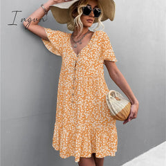 Ingvn - Hot Sale Spring Summer V Neck Dresses