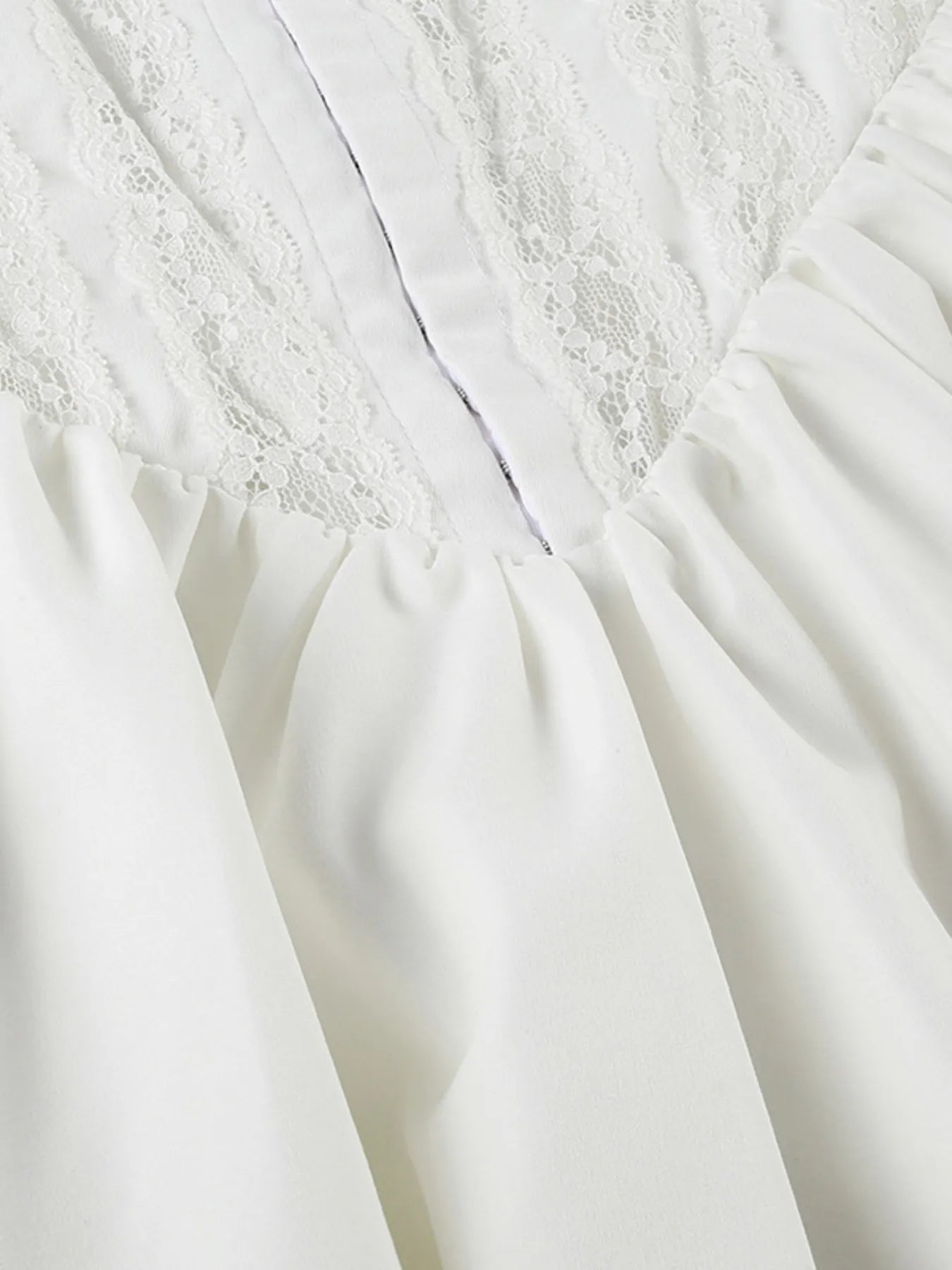 Lace Square Neck Ruffle Cami Dress