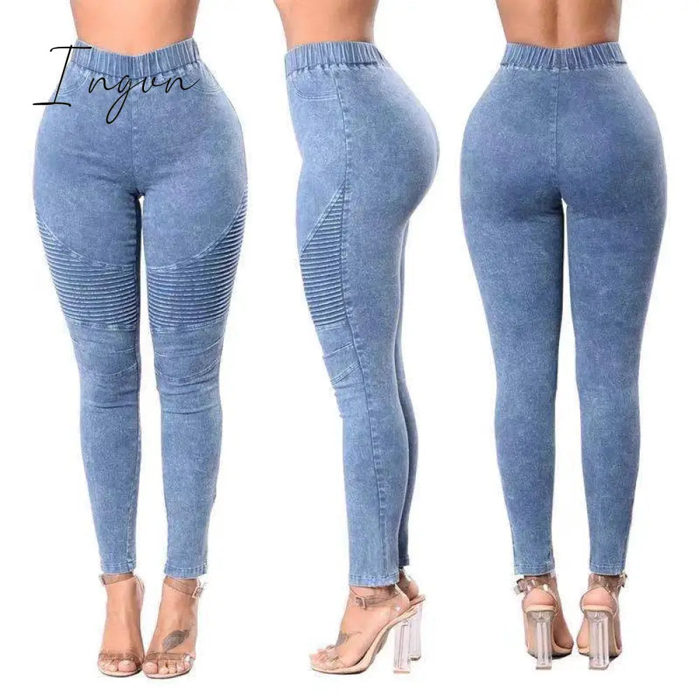 Ingvn - Autumn Winter Pants  For Women High Waist Vintage Baggy Mom Jeans Korean Fashion Denim Overalls Trousers Pants Streetwear