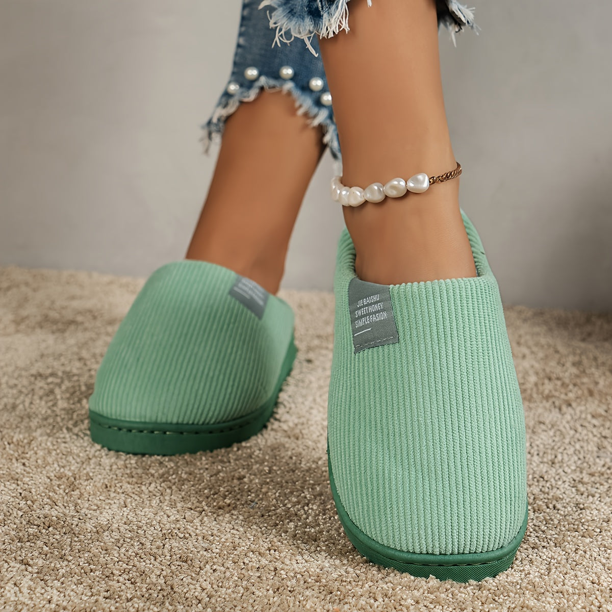 CozySoft Plush House Slippers - Slippers with Soft Sole, Closed Toe, Fuzzy Lining, Warm and Cozy Design for Home Use - Perfect for Cold Winter Days