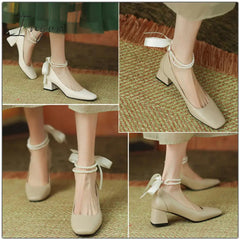 New Fashion Vintage Ribbon Bow Double Layered Anklet for Women Niche Design Charms Party Jewelry Vacation Gifts