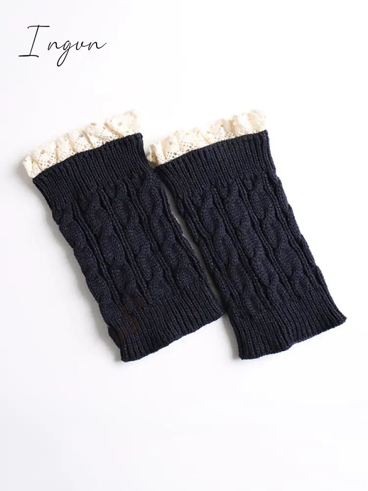 Ingvn - Original Creation Keep Warm Hollow Jacquard Leg Warmers Accessories