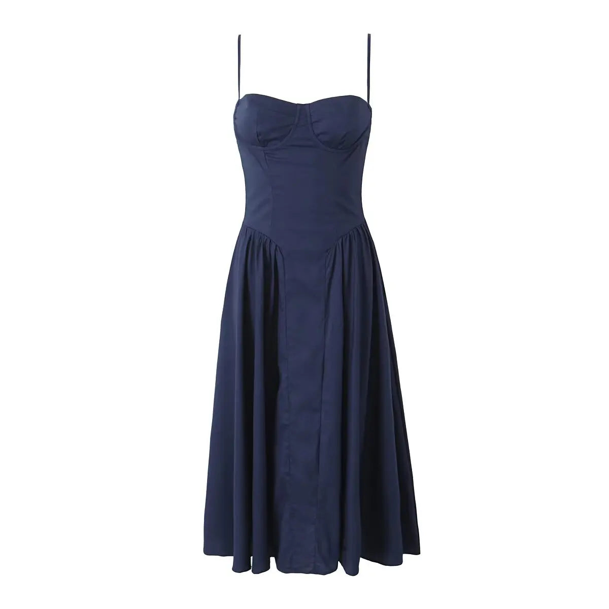 Women Sexy Spaghetti Straps Red Evening Party Dresses Pretty Girl Low Waist Flare And Flare Birthday Dresses Cotton