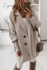 Ingvn -  Stylish Design With Pocket And Buttons Coat