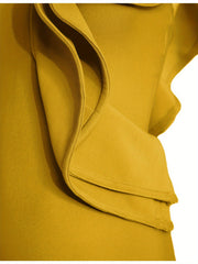 One Shoulder Ruffle Dress Side Split Bodycon Bandage Dress Wedding Guest Dress
