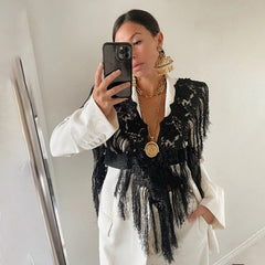 Women Sexy Lace See Through V Neck Party Club Black T Shirt Tops  Summer Clothes Wholesale Items For Business