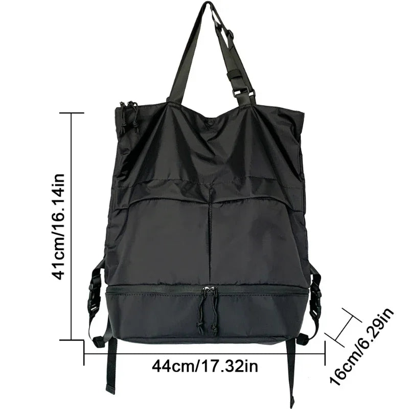 Ingvn  Women&Men Backpack Large Capacity Unisex Backpacks Nylon Waterproof Sports Bag Trend School Bags Portable Leisure Travel Handbag