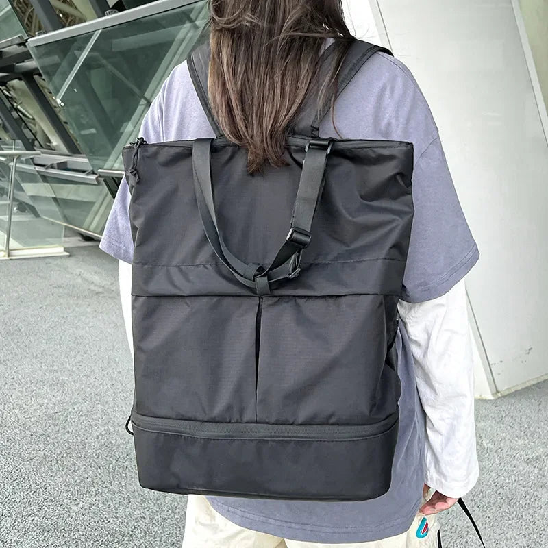 Ingvn  Women&Men Backpack Large Capacity Unisex Backpacks Nylon Waterproof Sports Bag Trend School Bags Portable Leisure Travel Handbag