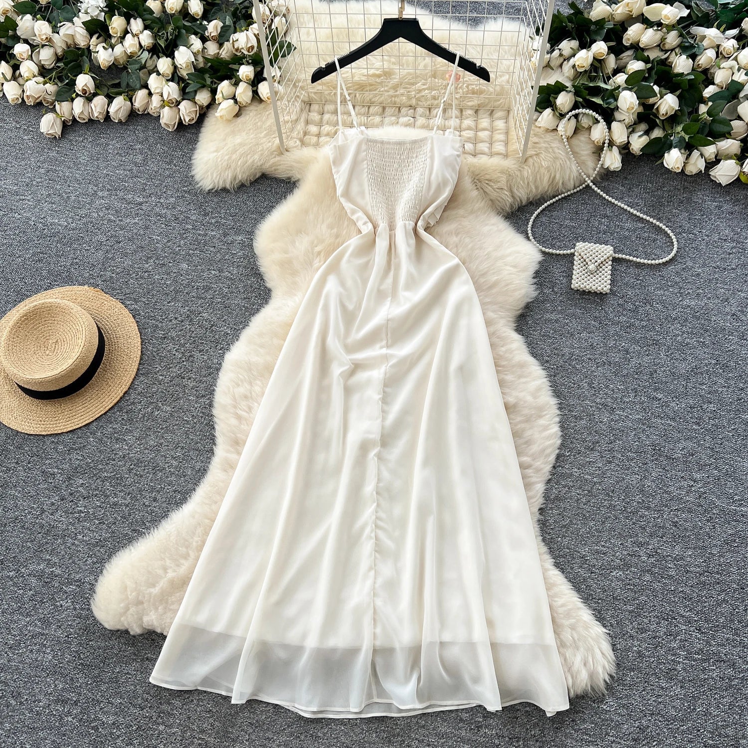 Vintage sexy Three-dimensional floral backless sleeveless Long dress Chic Summer Vestidos Vacation  women clothing