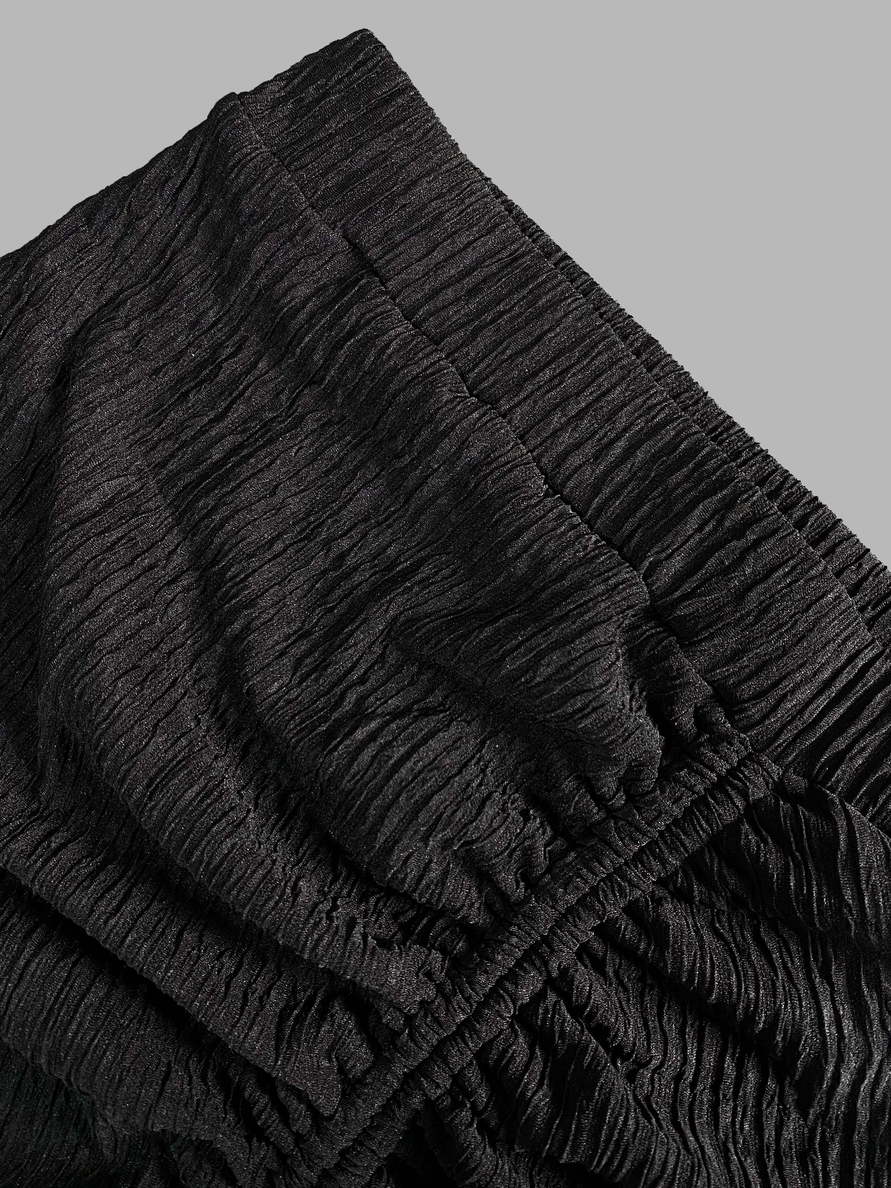 Solid Textured Drawstring Bodycon Skirt, Elegant High Waist Mermaid Hem Ruched Skirt, Women's Clothing