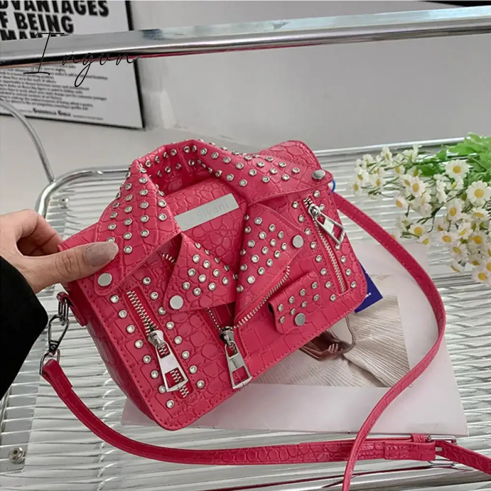 Ingvn - Fashion Jacket Design Crossbody Bag Rivet Clothes Shape Women Handbag Purse Brand Designer Lady Shoulder Bags Luxury Women's Bag