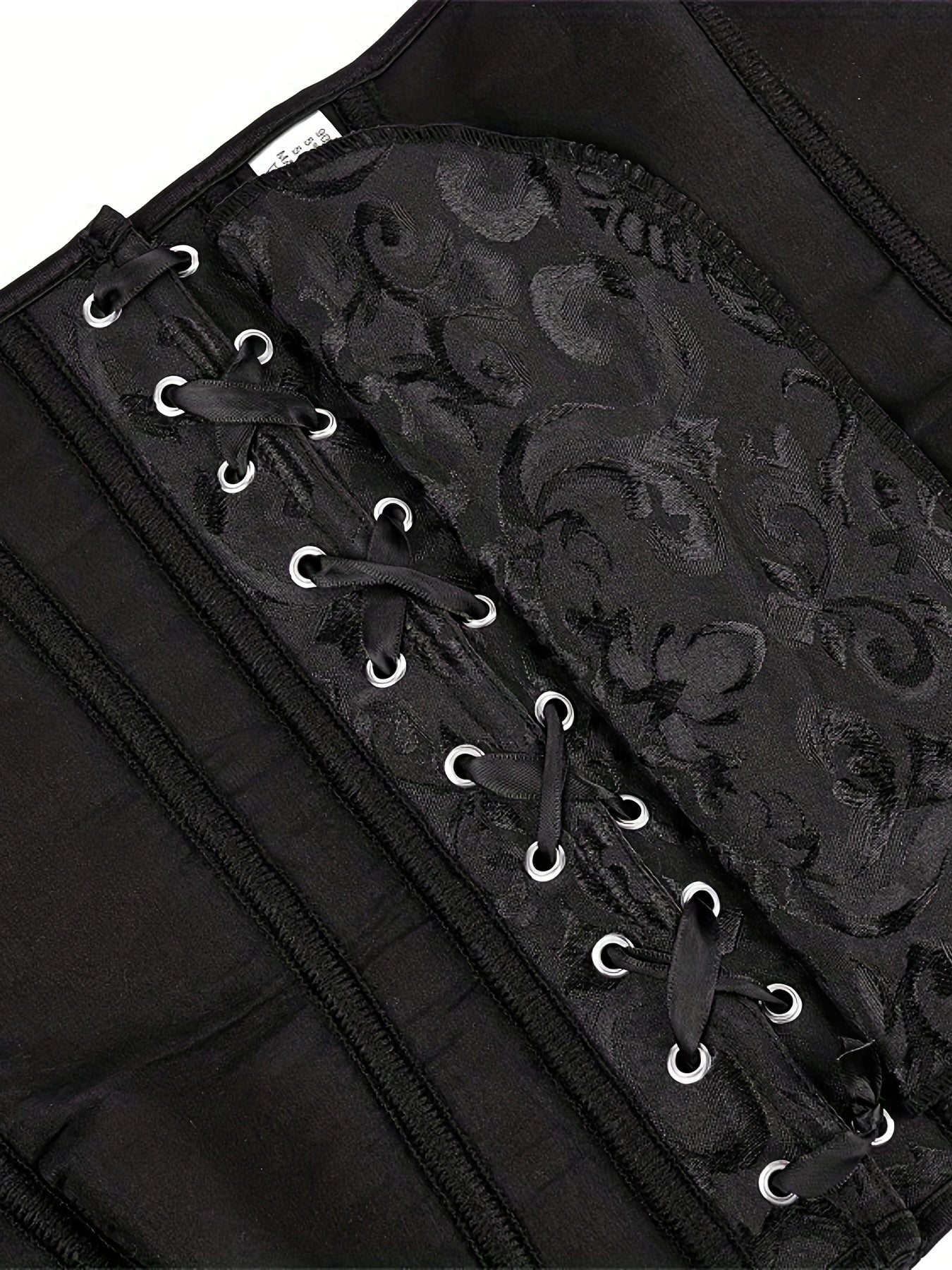 Flirty Ruffle Strapless Corset Bustier - Ultimate Tummy Control Shapewear - Adjustable Lace-Up Jacquard Body Sculptor for Women