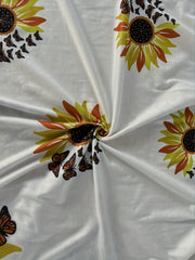 Sunflower Print Summer Cami Dress - Effortless Loose Fit for Vacation - Feminine Sleeveless Style - Womens Vacation Wear