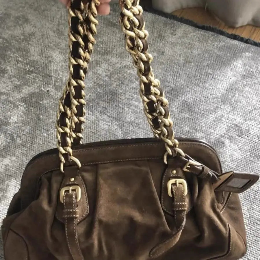 Ingvn  Women Vintage Shoulder Bags High Quality Chain Handbag Large Capacity Luxury Design Soft Brown Square Bags Female Tote Boston