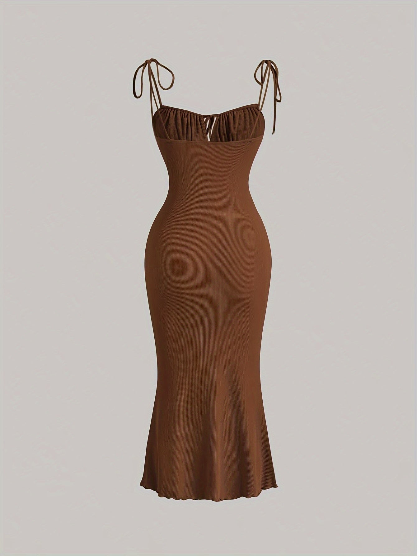 Sultry Bodycon Dress - Mid Elasticity, Drawstring Ruched, Spaghetti Strap, Machine Washable, Sexy Solid Color Party Dress for Women - Summer Essential