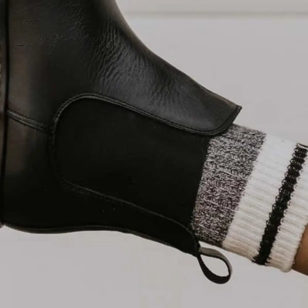 Ingvn - Artificial Leather Chelsea Boots