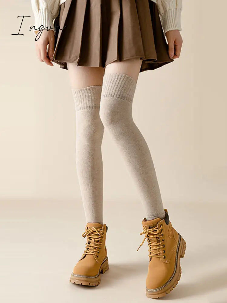Ingvn - Casual Skinny Keep Warm Solid Color Leg Warmers Accessories