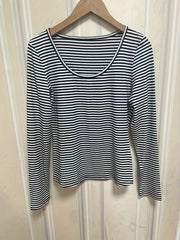 Cozy Striped Long Sleeve Crew Neck T-Shirt - Soft, Breathable, and Stylish for Spring & Fall - Women's Casual Wear for Everyday Comfort
