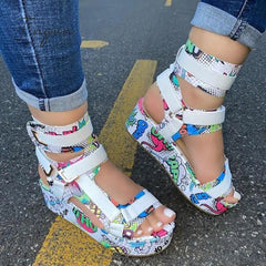 Ingvn - Pattern Graffiti Trend Fashion Sandals