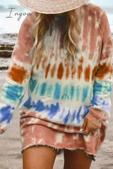Ingvn - Tie-dye Blue Mini Dress(4 Colors)