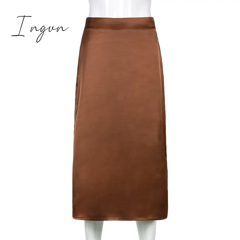 Ingvn - Autumn Fairy Grunge Long Tulle Skirts Women Kawaii Plaid Black Skirt Harajuku Low waisted Skirt Korean Fashion
